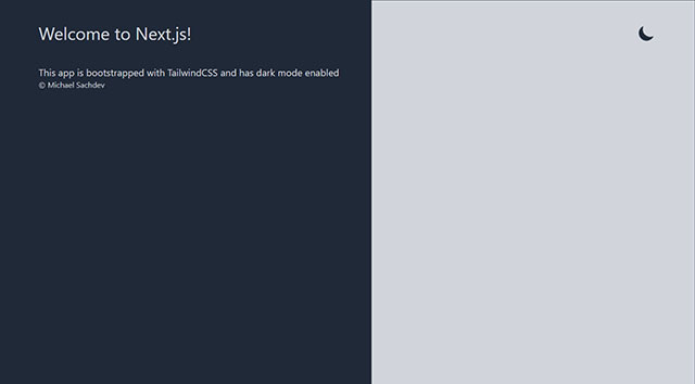 Darkmode toggle for Next.js/TailwindCSS